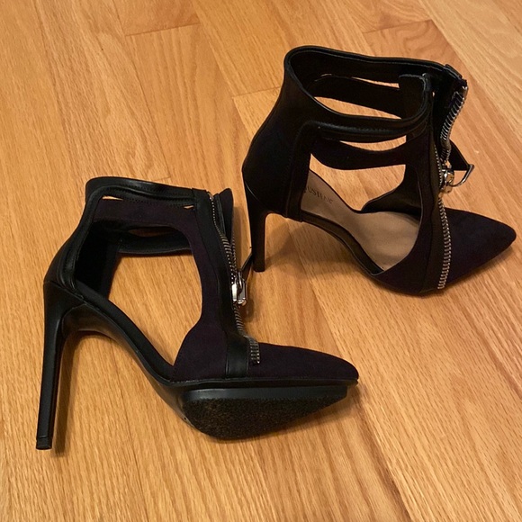 JUSTFAB Dhalian Women’s Zipper Black Stiletto’s - Picture 6 of 8